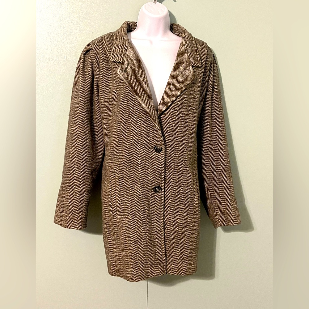 New York Girl Wool Coat VINTAGE Size‎ 16 Made In The USA